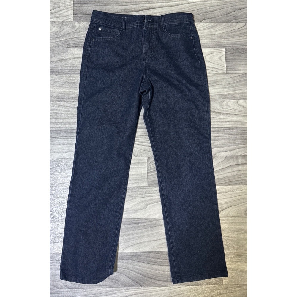Style & Co Jeans Womens 6 Short Dark Wash Tummy Control Straight Leg Denim Blue